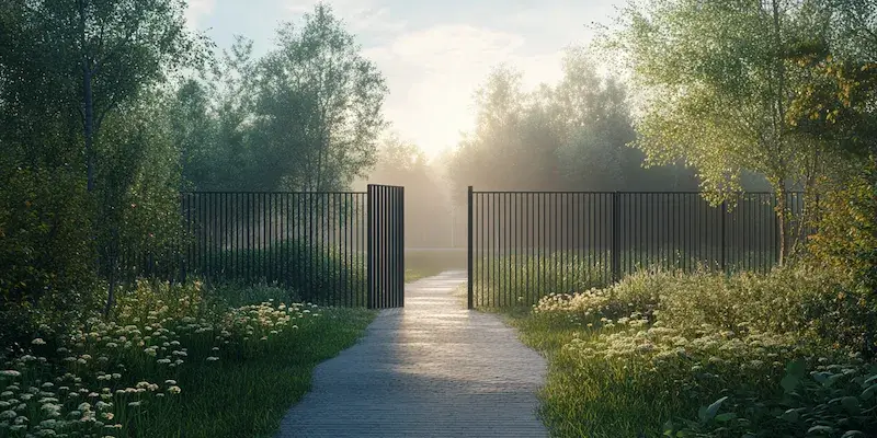Zaun aus Polen mit Montage