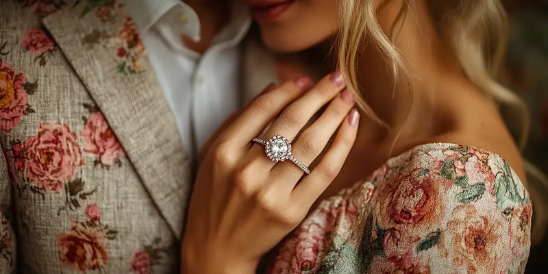 Pierścionek zaręczynowy na której ręce
